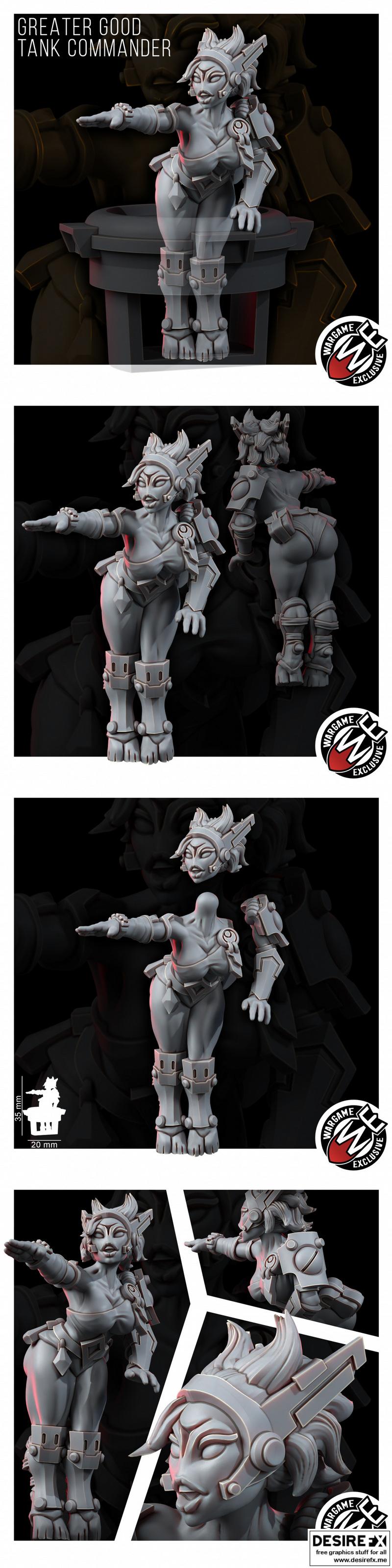优质战甲指挥官——3D打印模型|Greater Good Tank Commander – 3D Print Model
