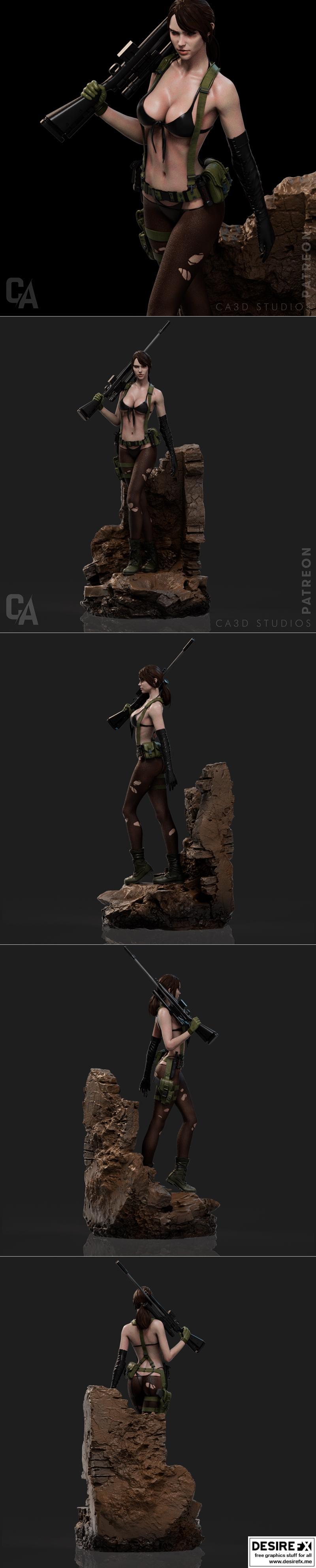 Ca 3d Studios – 无声 – 3D打印模型|Ca 3d Studios – Quiet – 3D Print Model STL