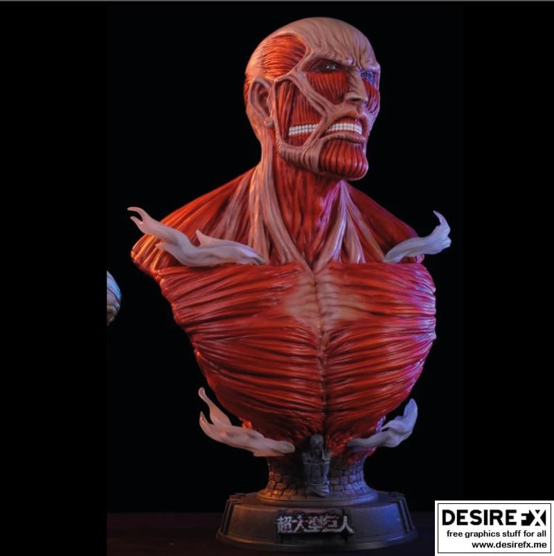 colossal泰坦雕像 3D打印模型|Colossal titan bust – 3D Print Model STL