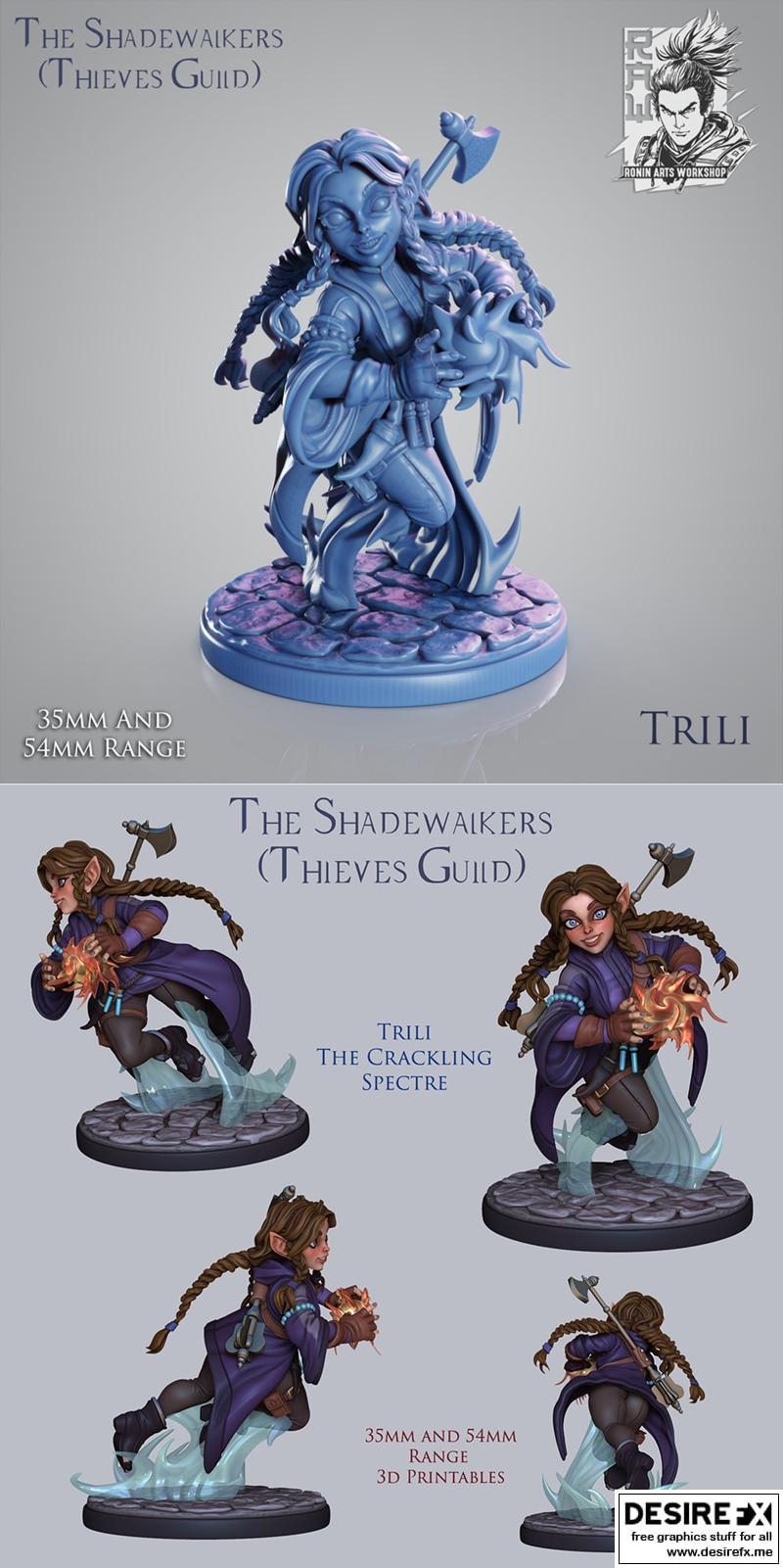 三渲二艺术工作坊·特莉莉·3D打印模型|Ronin Arts Workshop – Trili – 3D Print Model STL