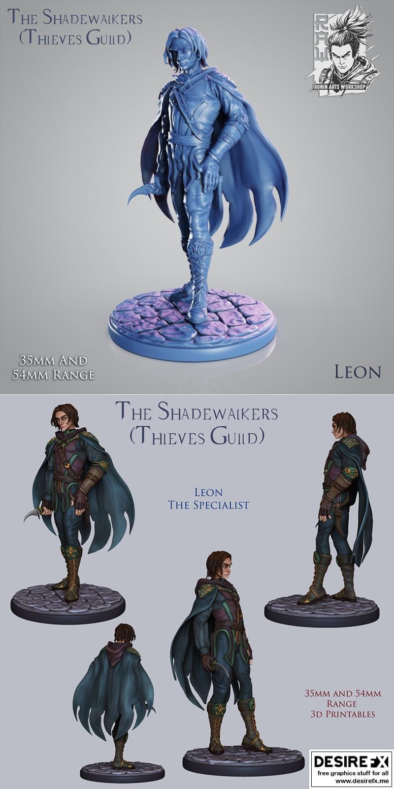 Ronin艺术工作坊 - 3D打印模型 - 伦恩角色模型|Ronin Arts Workshop – Leon – 3D Print Model STL