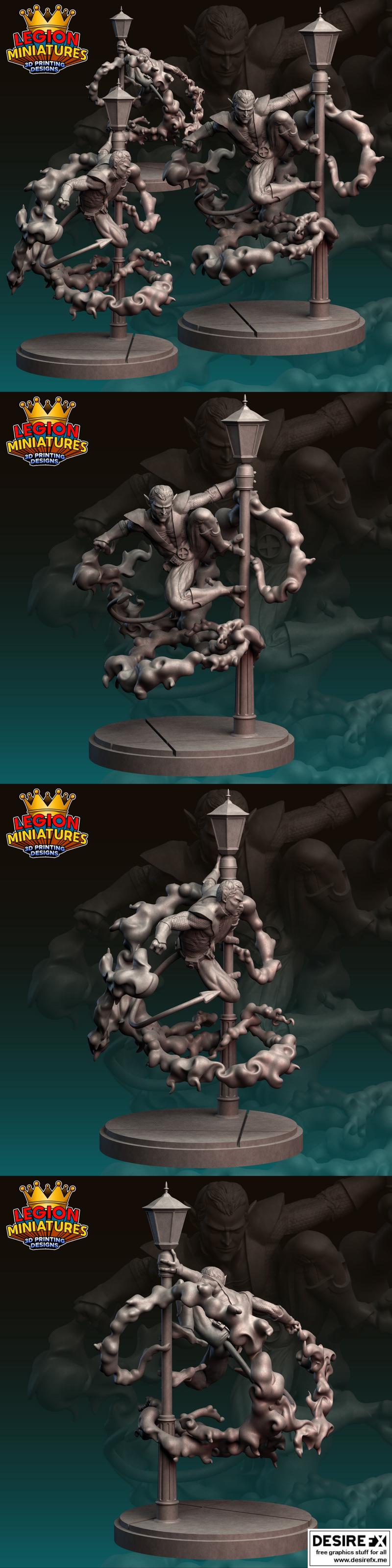 漫威危机协议  ultimate夜行者 3D打印模型|Marvel Crisis Protocol – Ultimate Nightcrawler – 3D Print Model