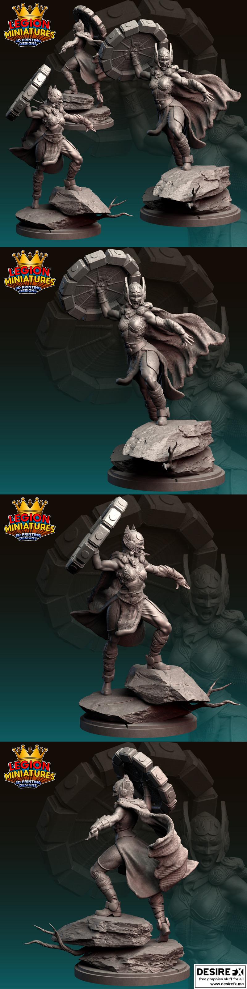漫威危机协议 - 无敌铁锤 - 3D打印模型|Marvel Crisis Protocol – Mighty Thor – 3D Print Model