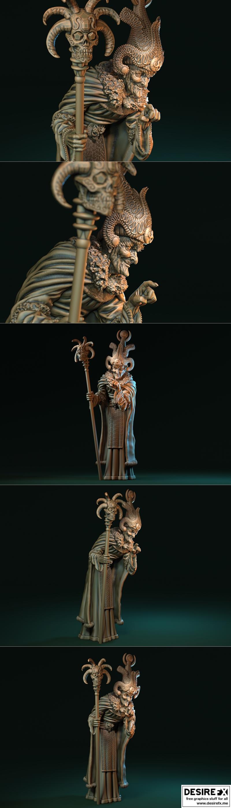 霍伦霍特普魔法师 3D打印模型|Horenhotep the wizard – 3D Print Model STL