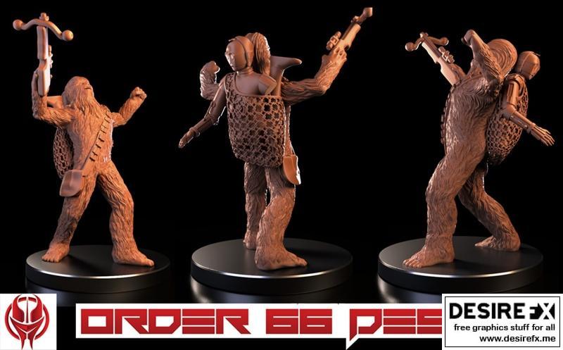 楚巴卡 - 3D打印模型|Chewbacca – Roaring – 3D Print Model STL