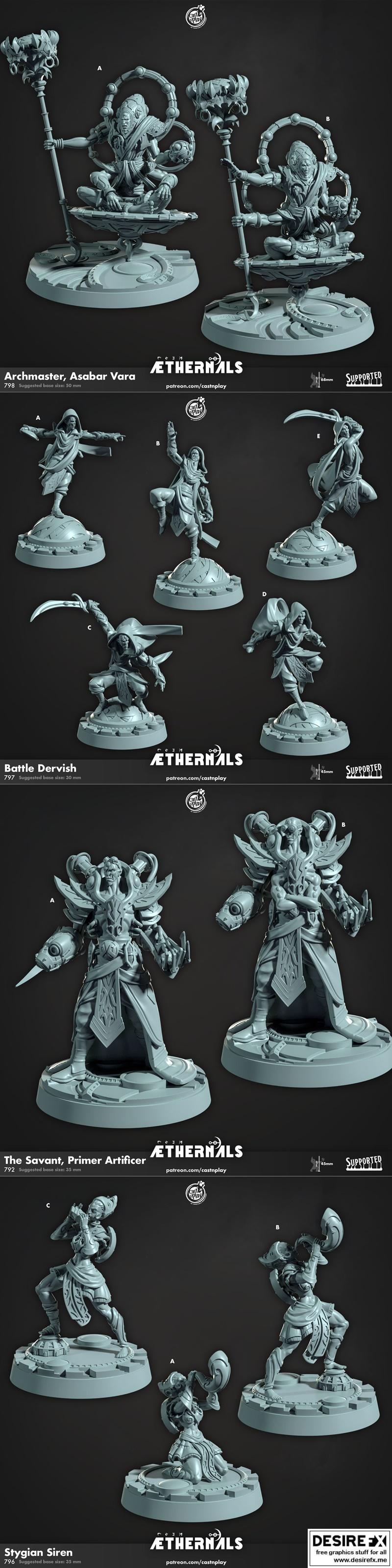 Cast N Play - 永恒者 2024款 3D打印模型|Cast N Play – Aethernals February 2024 – 3D Print Model STL