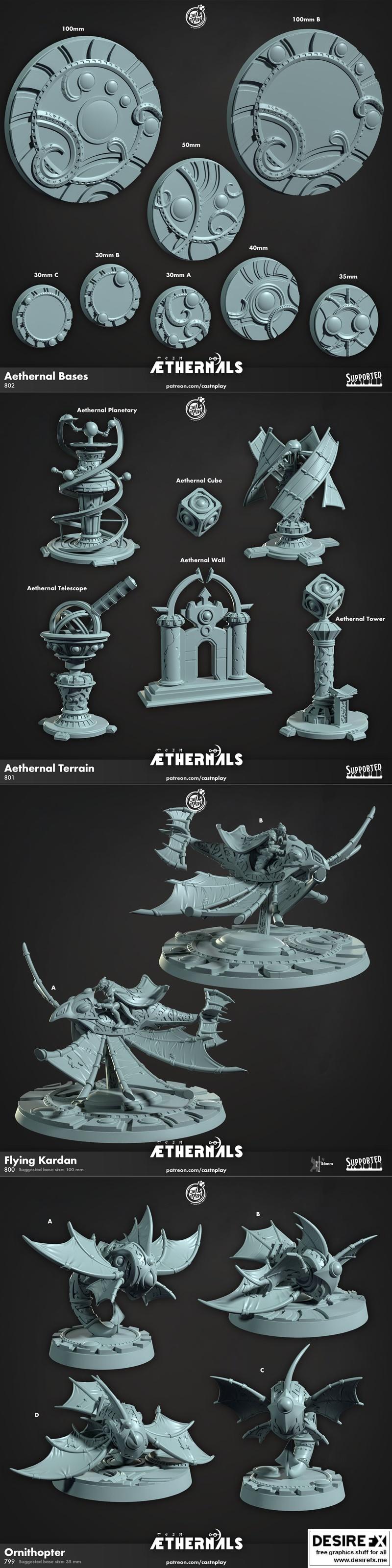 Cast N Play - 永恒者 2024款 3D打印模型|Cast N Play – Aethernals February 2024 – 3D Print Model STL