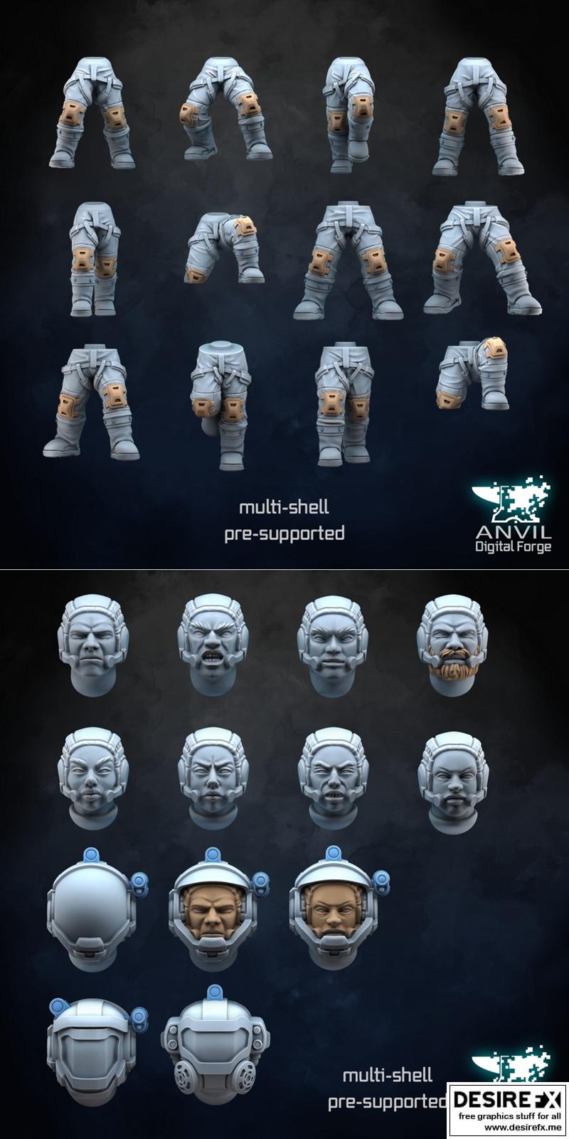 NASA朋克宇航员 2024 3D打印模型|Anvil Digital Forge – NASA Punk Astronauts February 2024 – 3D Print Model STL