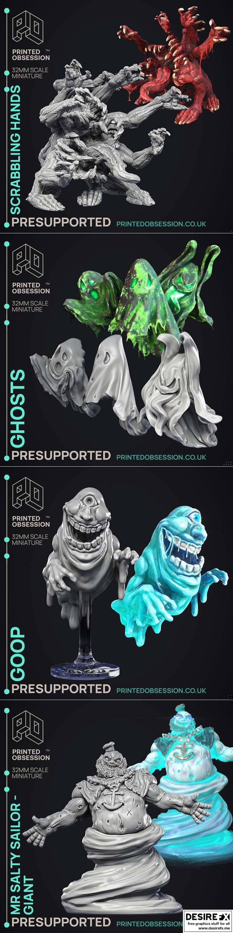 鬼灭之刃3D打印模型：炭治郎与祢豆子|Printed Obsession – Ghastbusters February 2024 – 3D Print Model STL
