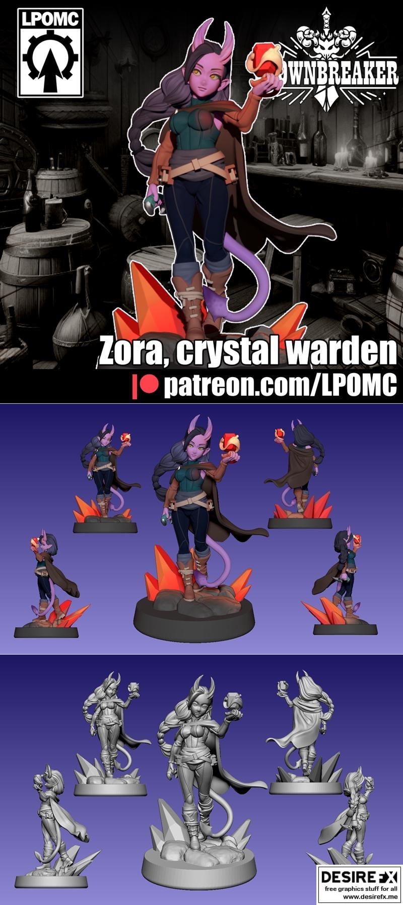 Zora水晶卫士 3D打印模型|LPOMC – Zora Crystal Warden – 3D Print Model STL