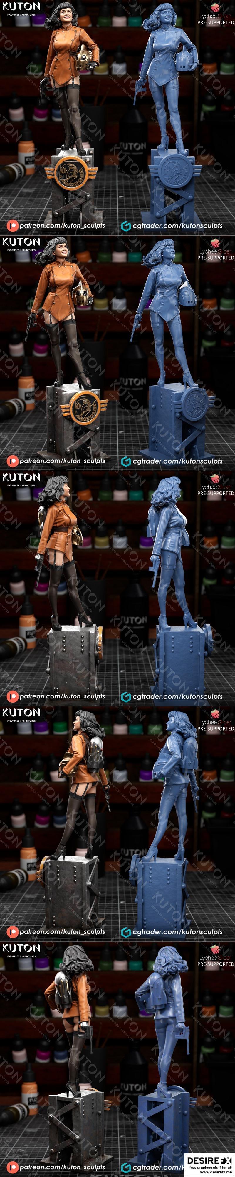 Kuton火箭侠3D打印模型|Kuton Figurines – Rocketeer – 3D Print Model STL
