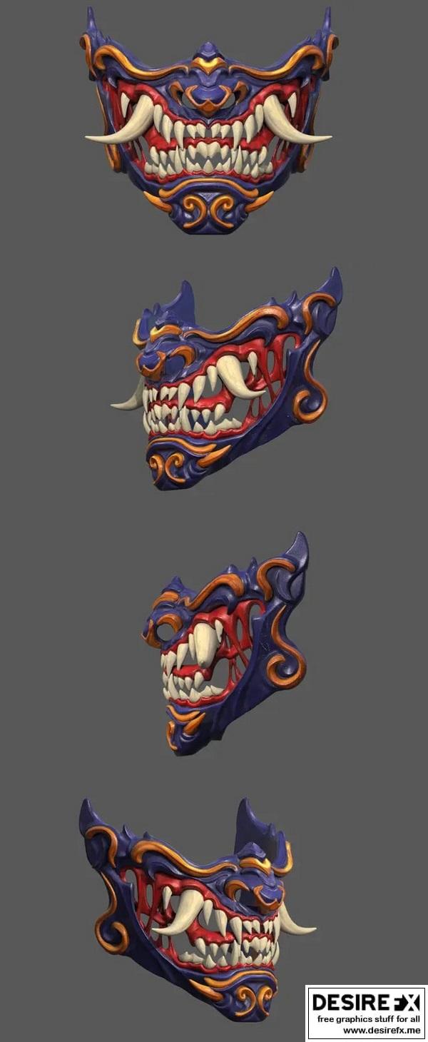 Bakemono Mempo 3D打印模型|Bakemono Mempo Mask – 3D Print Model