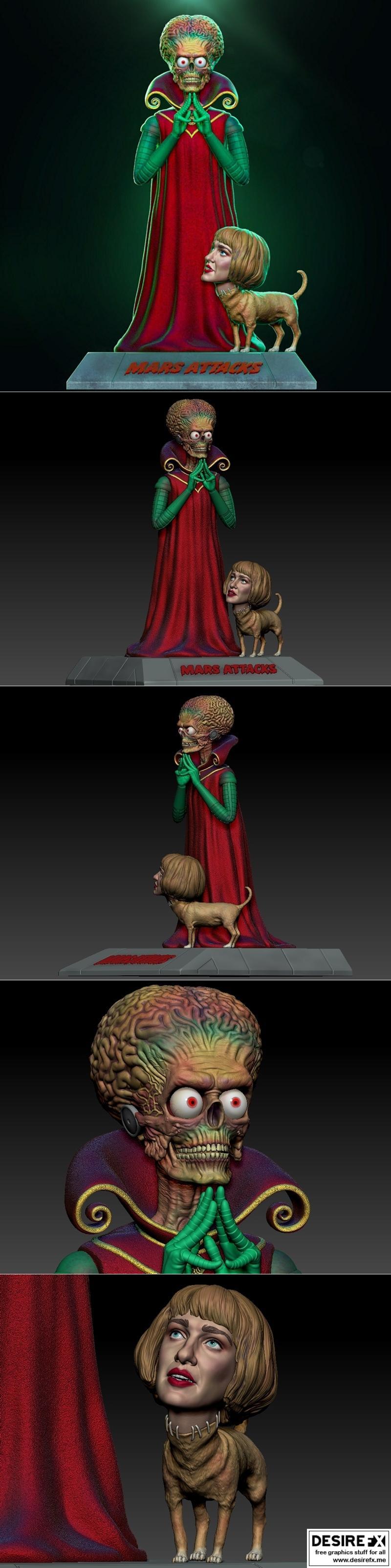 Diklichart - 火星进攻 - 3D打印模型|Diklichart – Mars Attacks – 3D Print Model STL