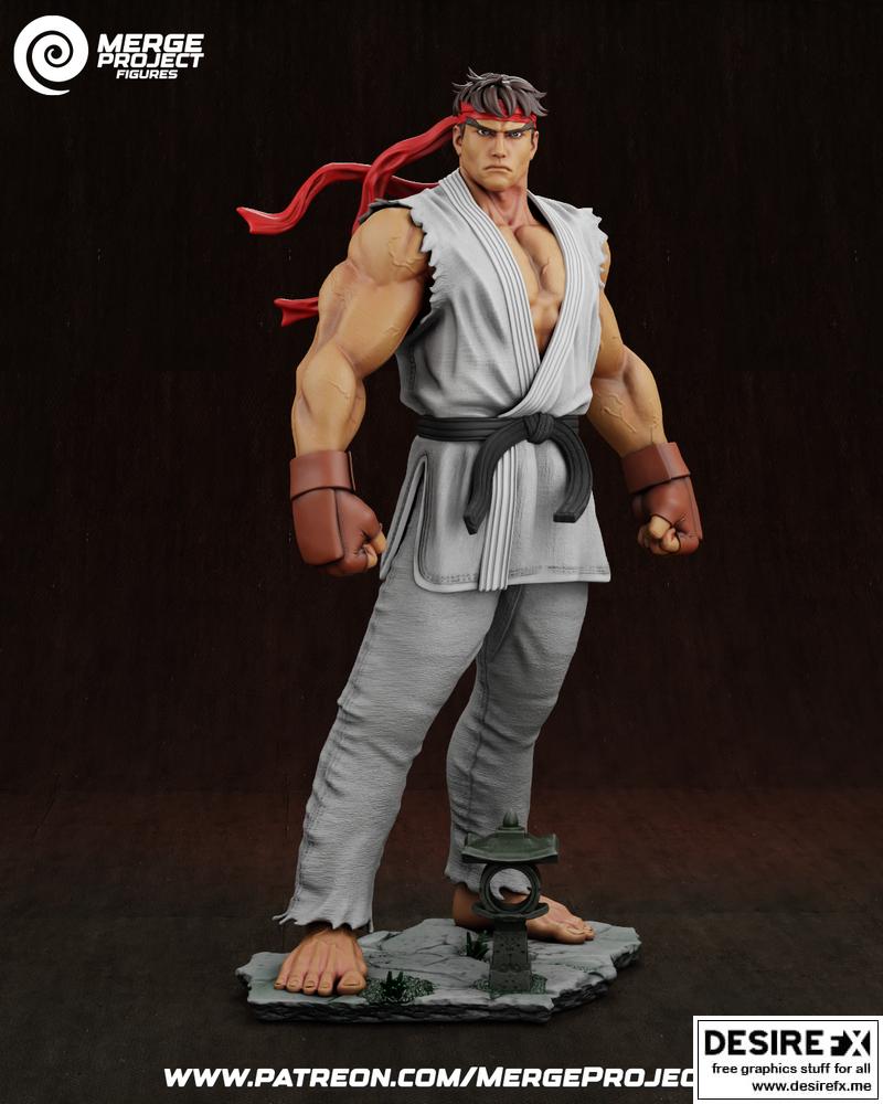街机对战-疾风之拳- Ryu 3D打印模型|Merge Project Figures – Street Fighter – Ryu – 3D Print Model