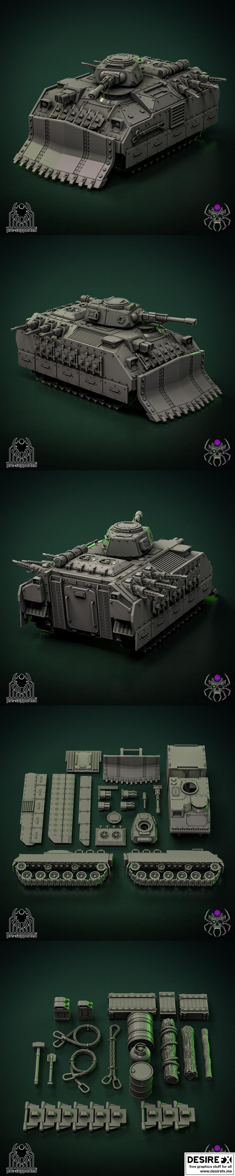 迷你巨兽步兵支援车 3D打印模型|Minotaur Infantry Support Vehicle – 3D Print Model