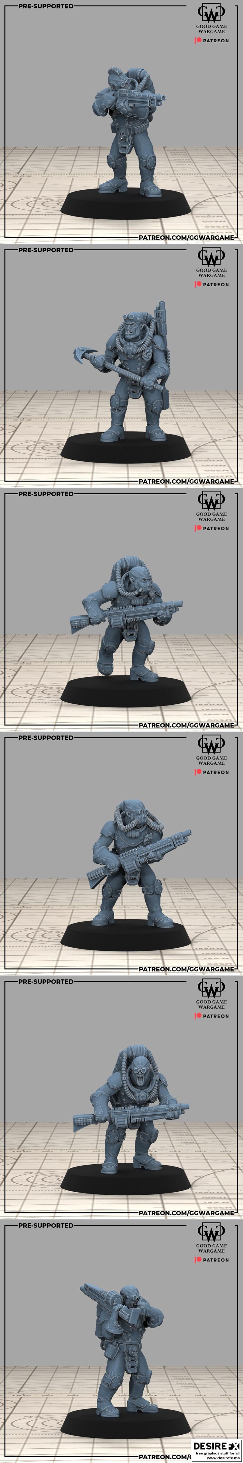 佳作战棋-变种人-3D打印模型|Good Game Wargame – Mutants – 3D Print Model STL