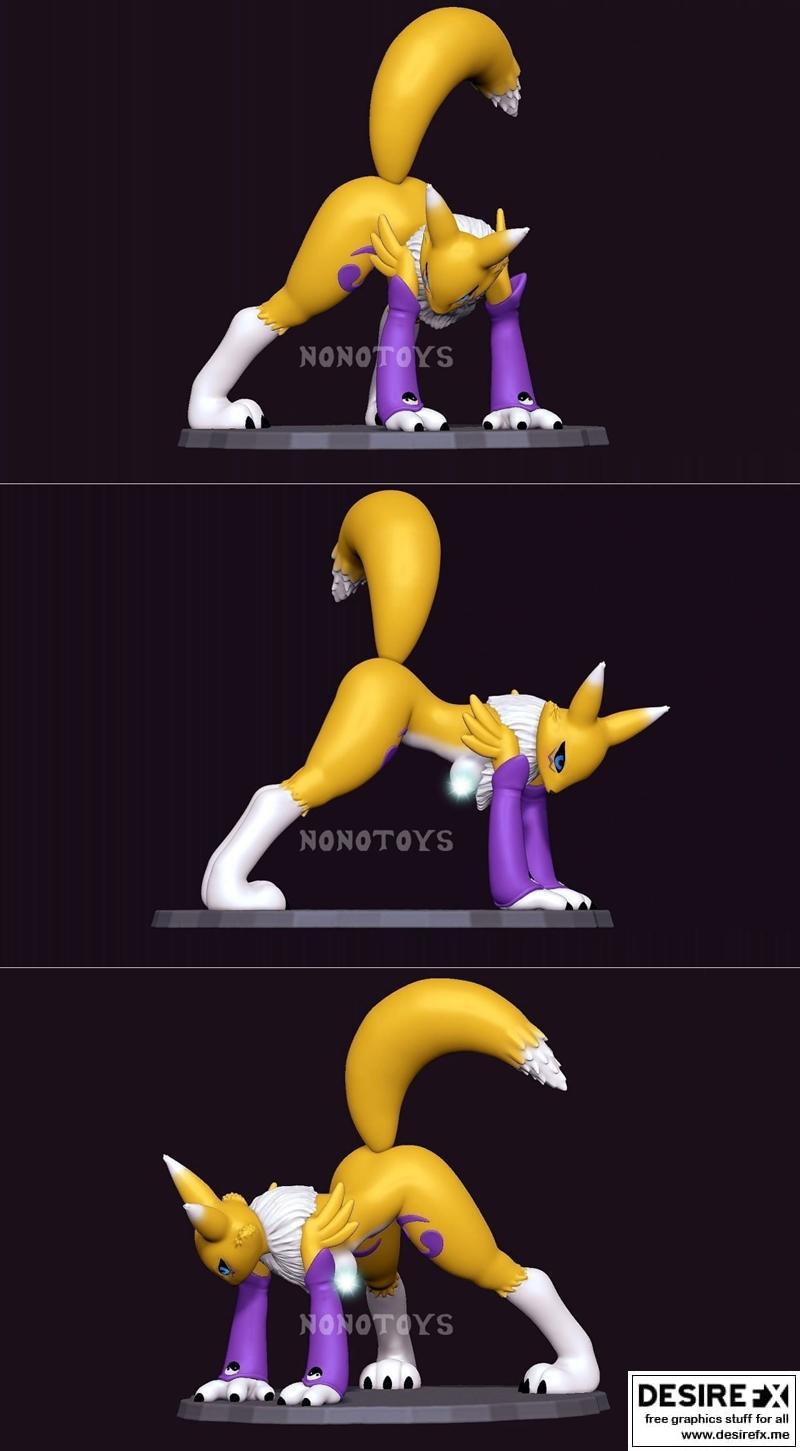 雷姆诺 3D打印模型|Renamon NSFW Version – 3D Print Model STL