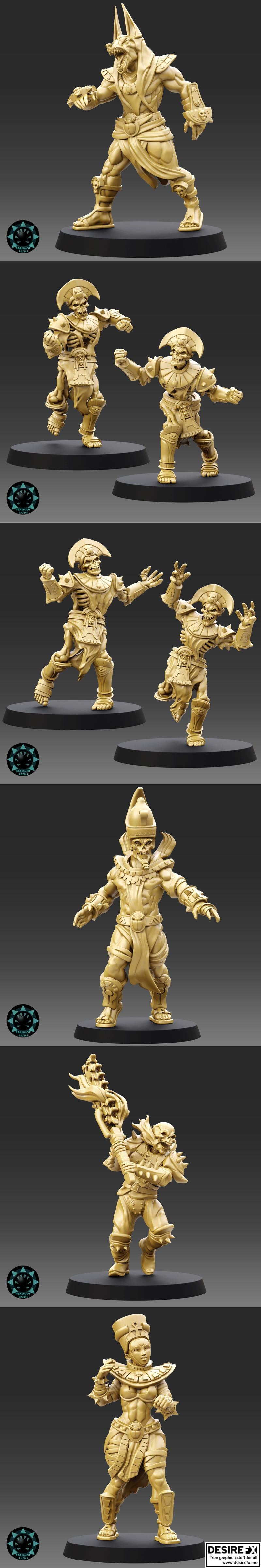 路径之域——死墓传说·星之玩家与甲虫们 3D打印模型|Realm of Paths – Tomb Undead – Star Players and The Beetles – Fantasy Football – 3D Print Model STL