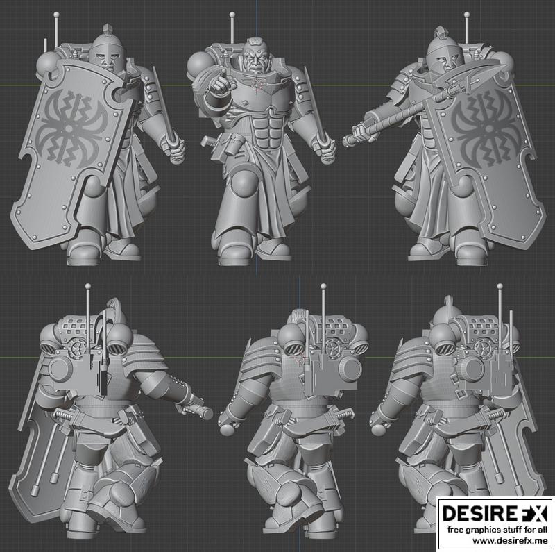 矿工太空战士——3D打印模型|Minotaurs Space-Spartans – 3D Print Model