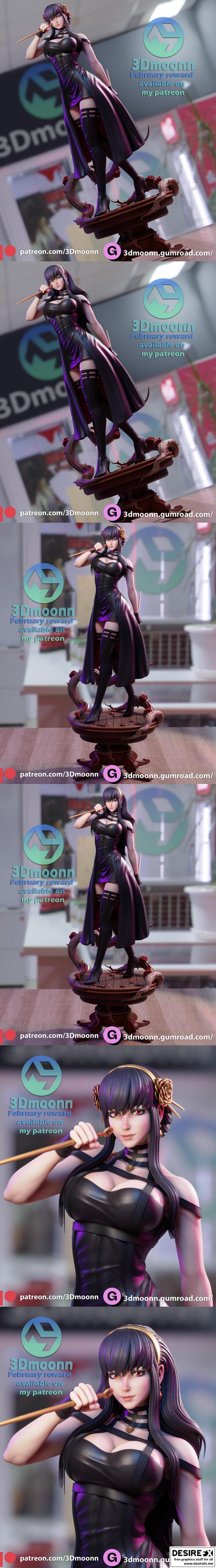 《幻影之刃 3D打印模型：Spy x Family 间谍家家》|Yor Forger Spy X Family – 3D Print Model