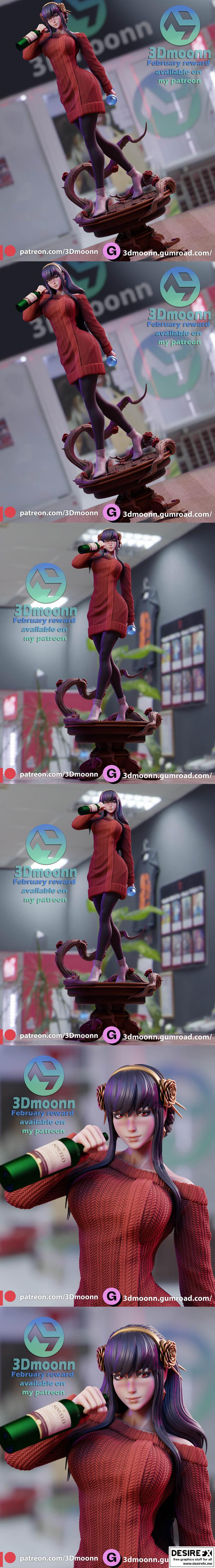 《幻影之刃 3D打印模型：Spy x Family 间谍家家》|Yor Forger Spy X Family – 3D Print Model