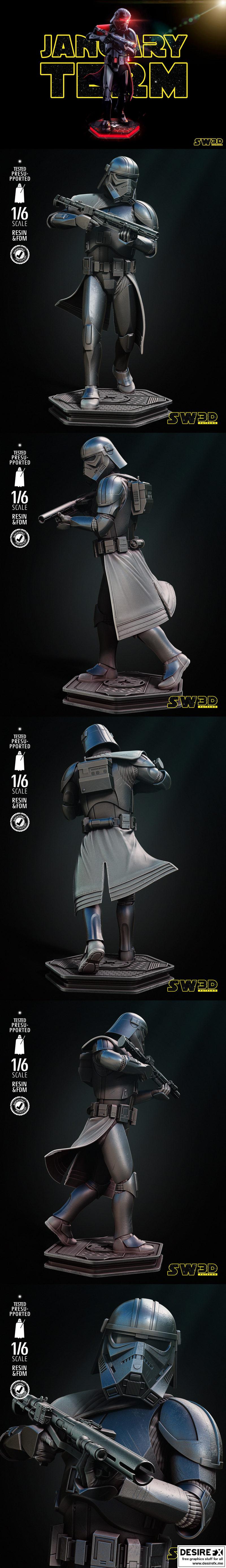 星球大战 清除兵 3D打印模型|Star Wars – Purge Trooper Sculpture – 3D Print Model
