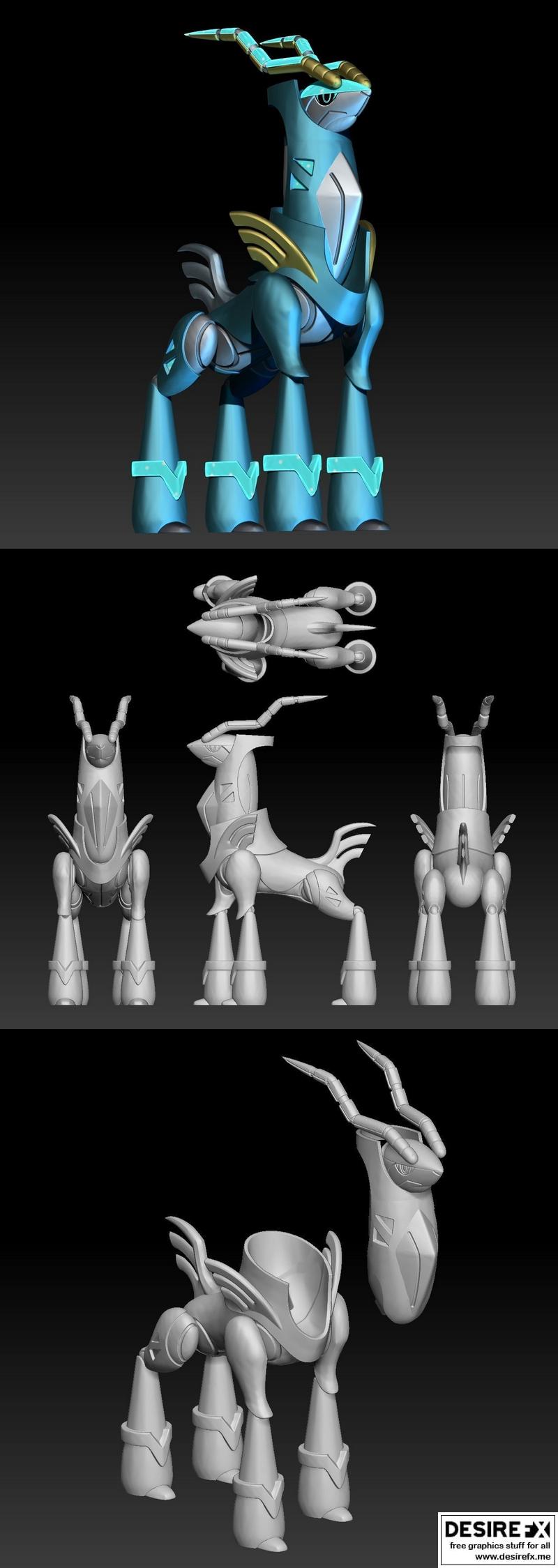 Pokemon Paradox Future Cobalion Iron Crown – 3D Print Model