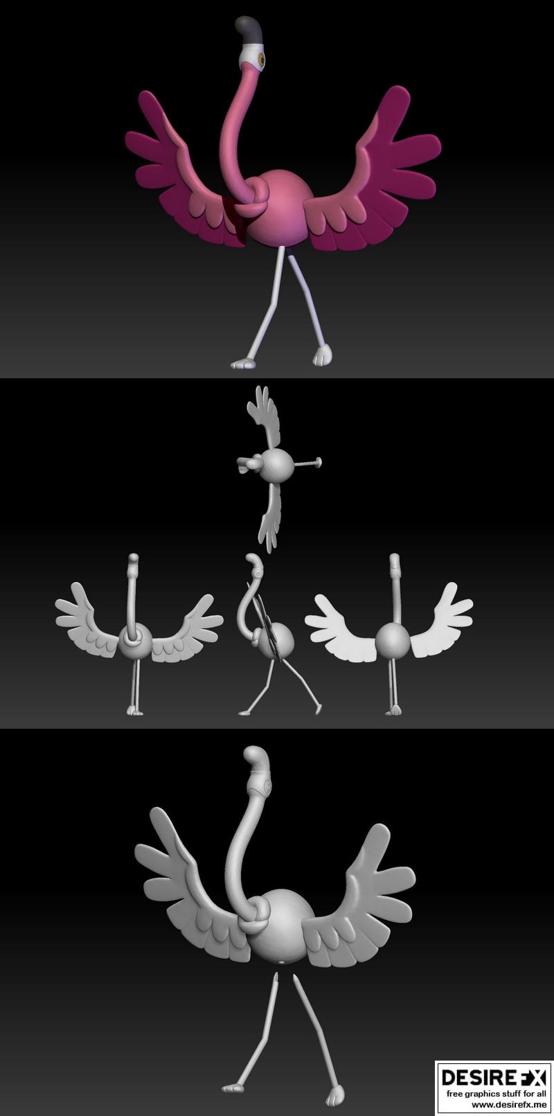 宝可梦 flamigo 3D打印模型|Pokemon Flamigo – 3D Print Model