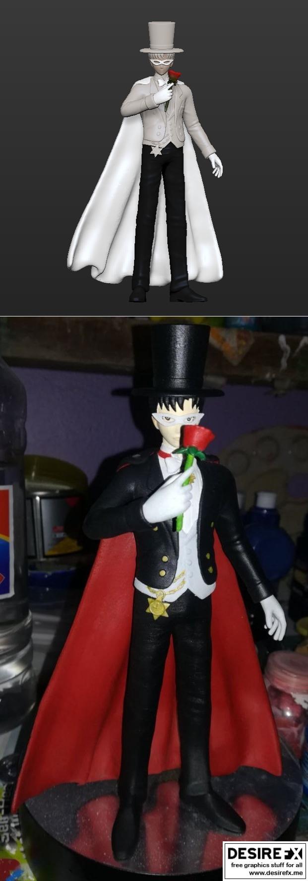 水手月亮 3D打印模型|Tuxedo Mask – Sailor Moon – 3D Print Model STL