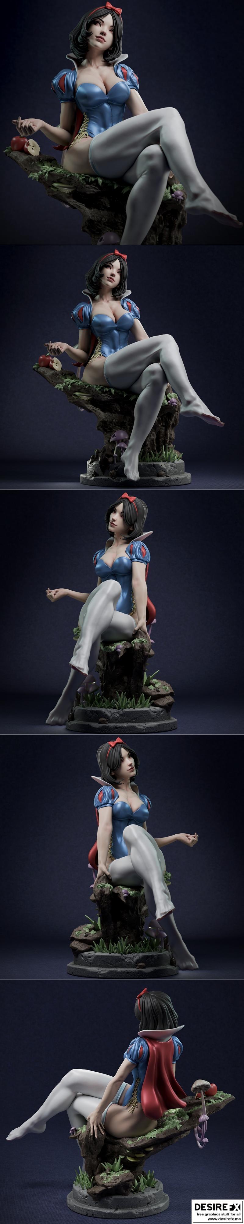 Ca 3d Studios - 小美人鱼 - 3D打印模型|Ca 3d Studios – Snow White – 3D Print Model STL
