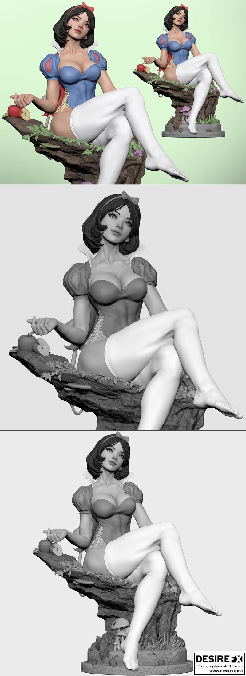 Ca 3d Studios - 小美人鱼 - 3D打印模型|Ca 3d Studios – Snow White – 3D Print Model STL