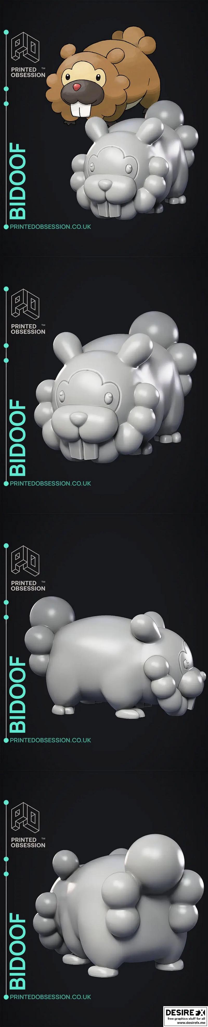 Bidoof 3D打印模型|Bidoof – 3D Print Model