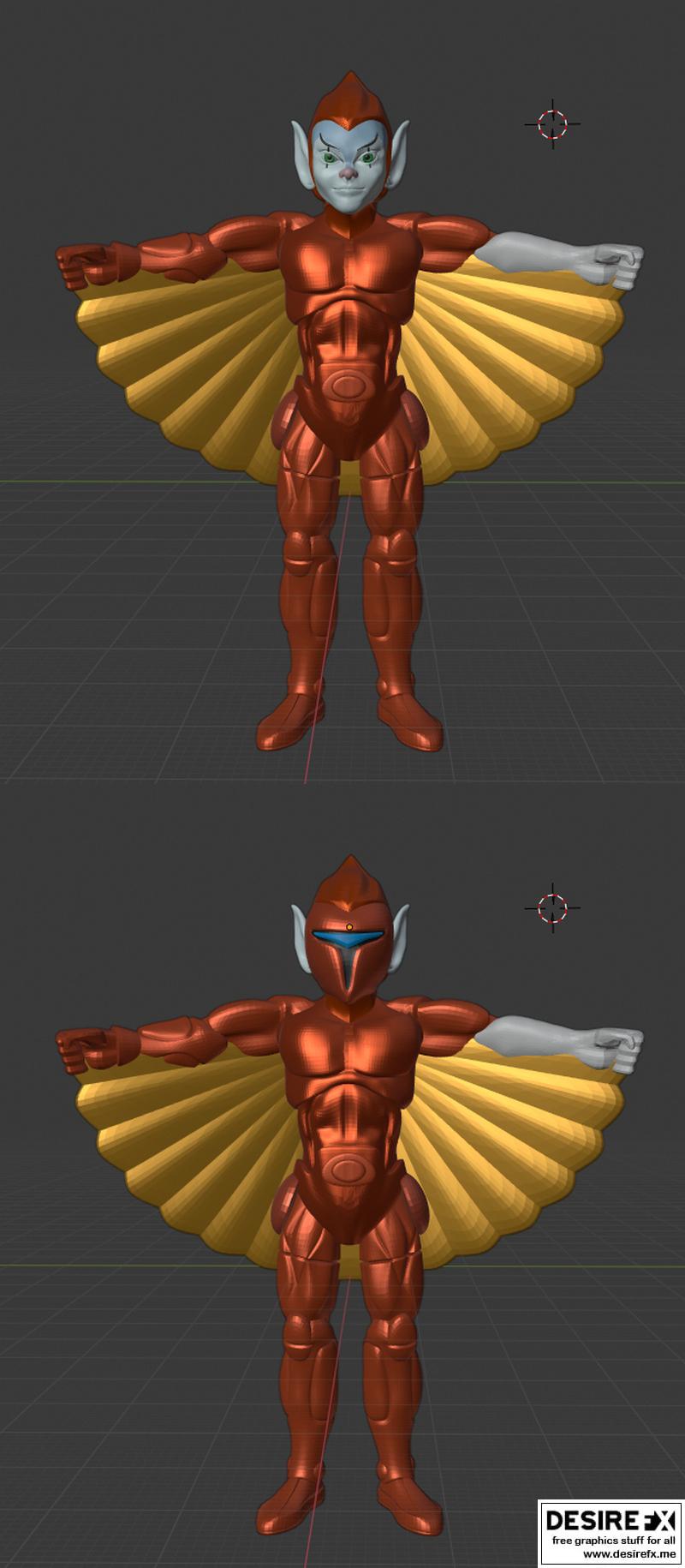 银鹰工作室-铜仔-3D打印模型|Silverhawks – The Copper Kid – 3D Print Model