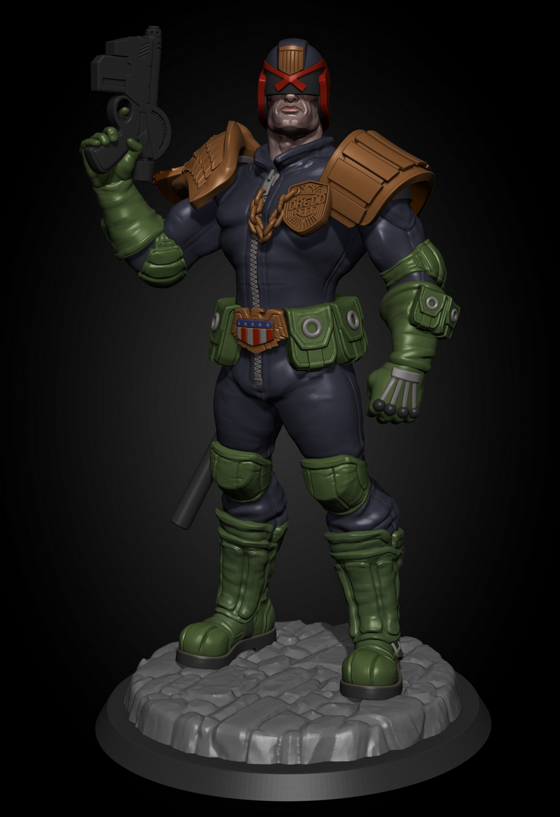Judge Dredd 3D打印模型|Judge Dredd – 3D Print Model