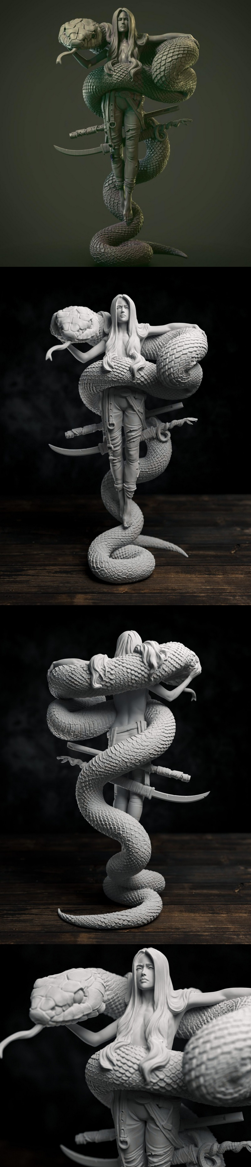 莉莉丝蛇女 – 3D打印模型|Lillith Snake Woman – 3D Print Model
