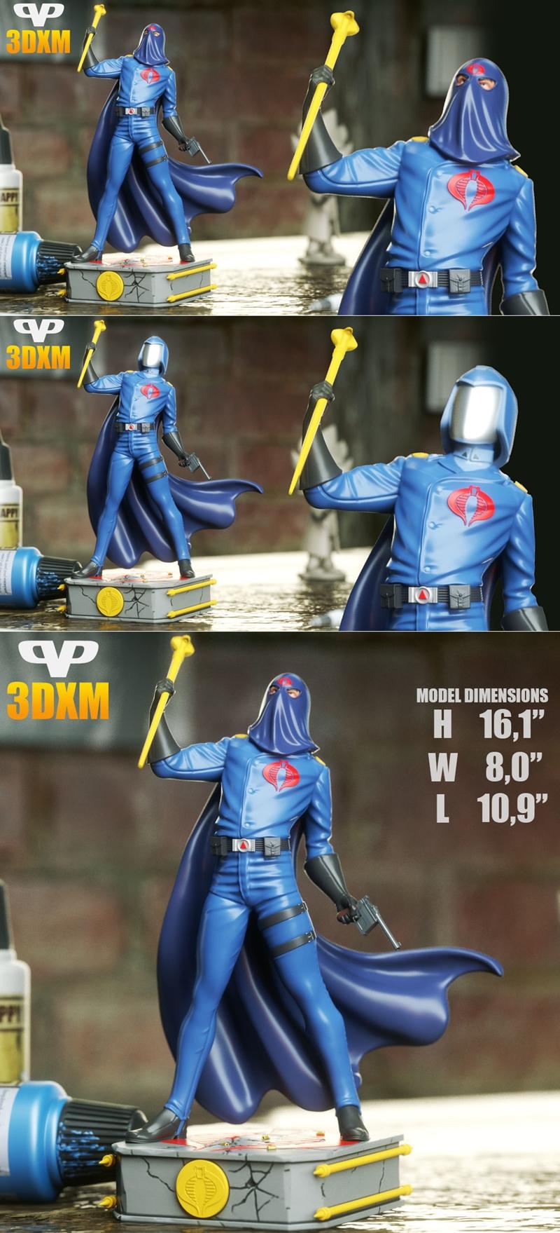 哥斯拉模型3D打印文件|Cobra Commander – 3D Print Model STL
