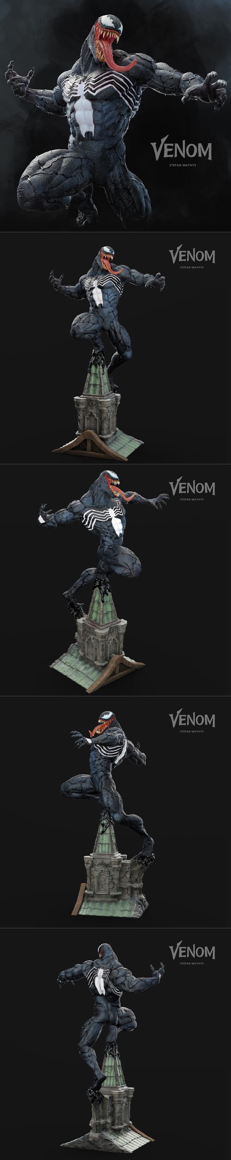 3D打印模型：Venom塔 3D打印雕塑|3dsqulpts – Venom Tower – 3D Print Model STL