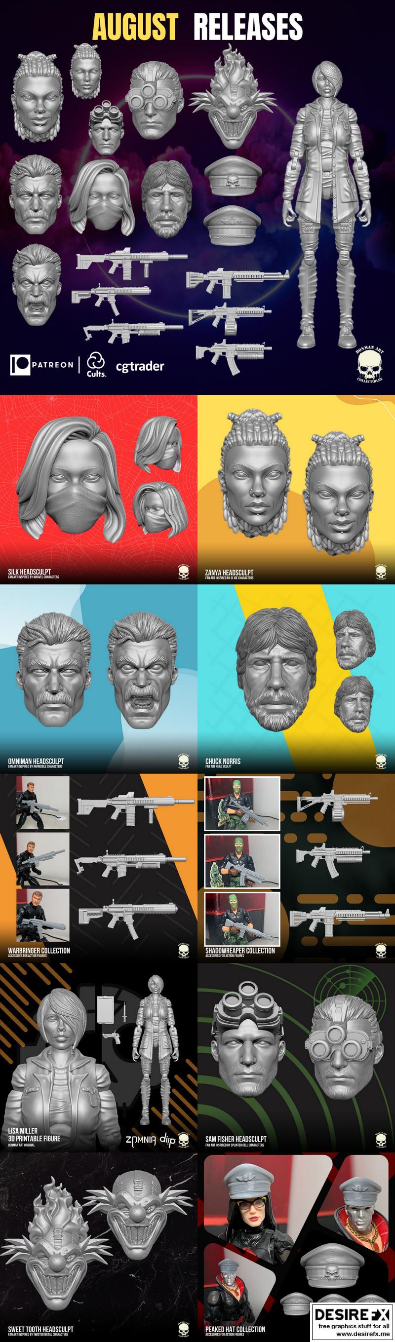 donman艺术收藏8月新品发布——3D打印动漫游戏角色模型|Donman Art Collectibles August Releases – 3D Print Model