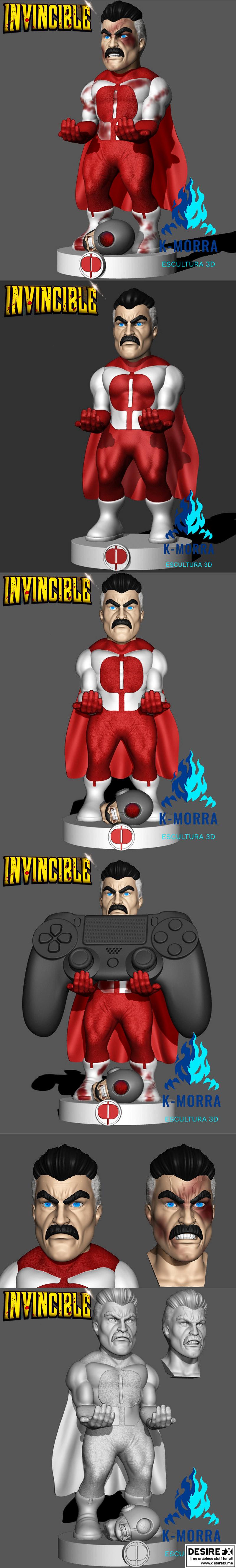 Omniman 3D打印手柄模型|Omniman – Joystick Holder – 3D Print Model