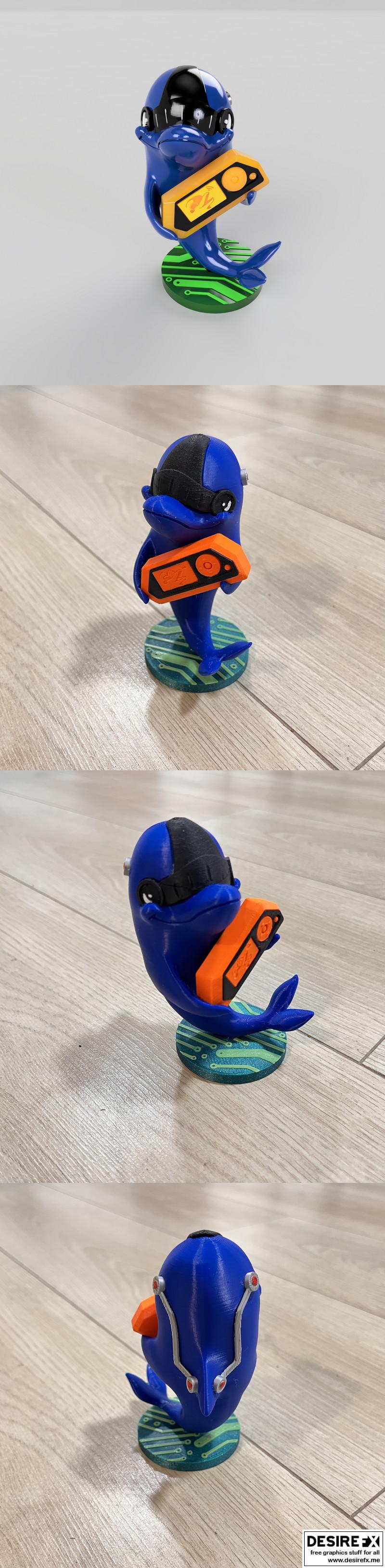 Flipper Zero 3D打印模型|Flipper Zero Doplhin Toy – 3D Print Model