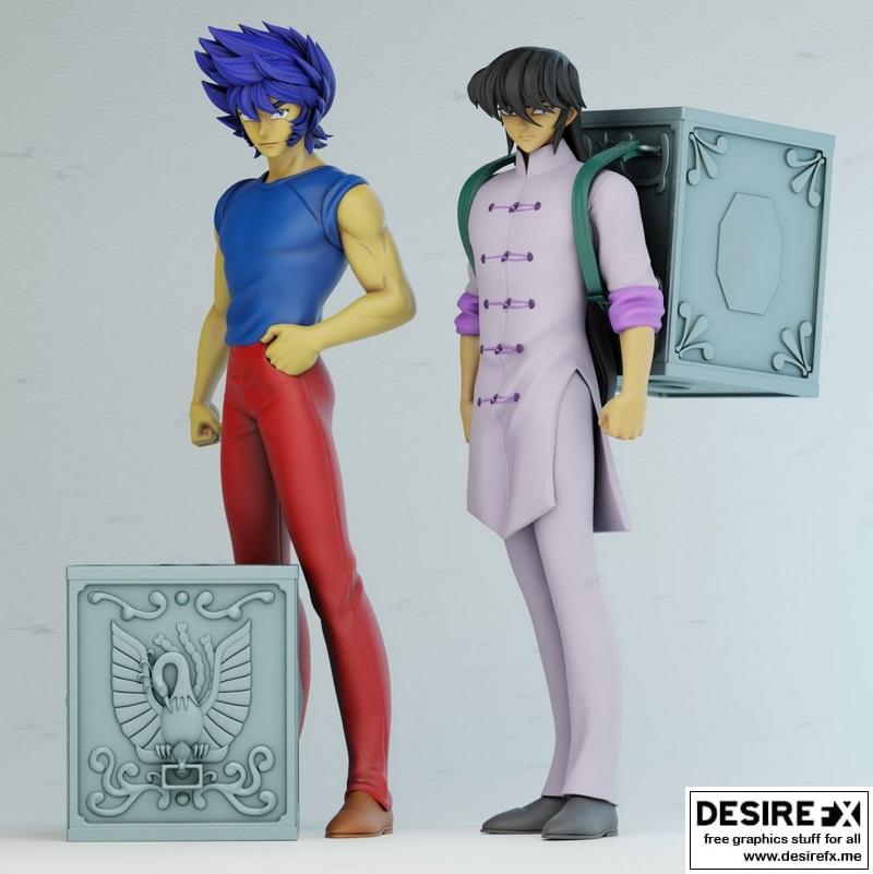 轻松伊基与轻松席鲁——3D打印模型|Casual Ikki and Casual Shiryu – 3D Print Model