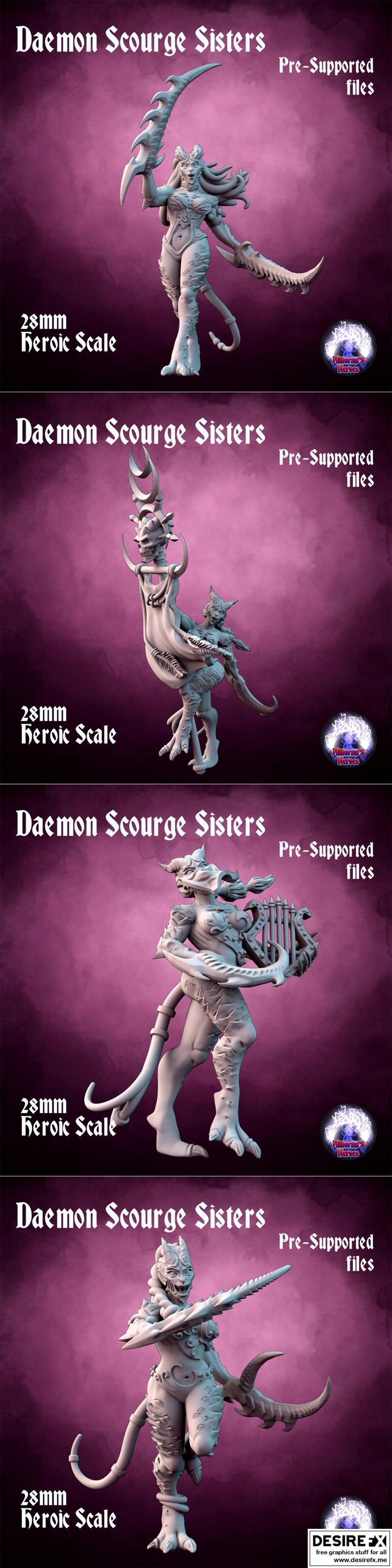 深渊女武神——3D打印模型|Daemon Scourge Sisters – 3D Print Model STL