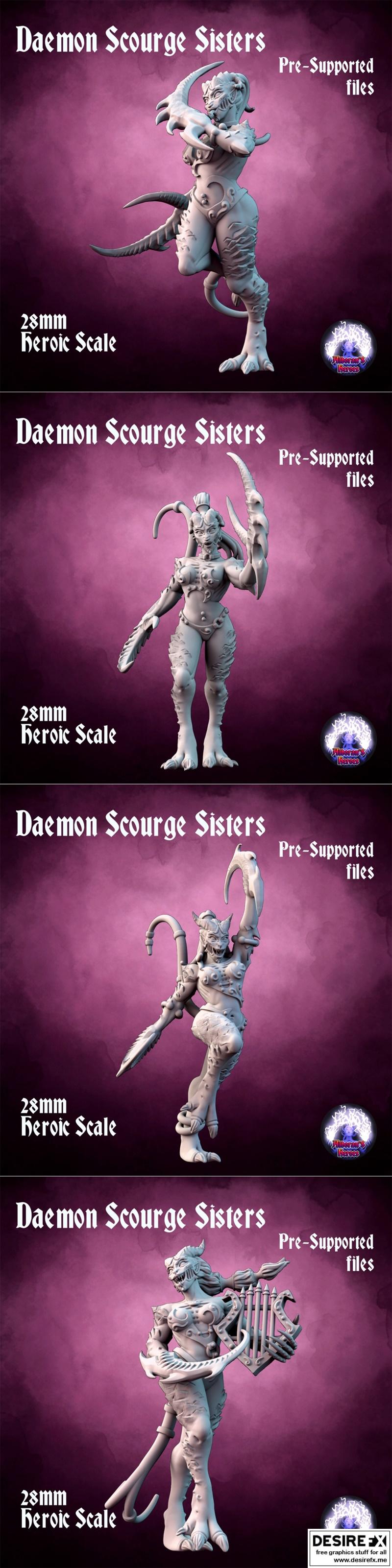 深渊女武神——3D打印模型|Daemon Scourge Sisters – 3D Print Model STL