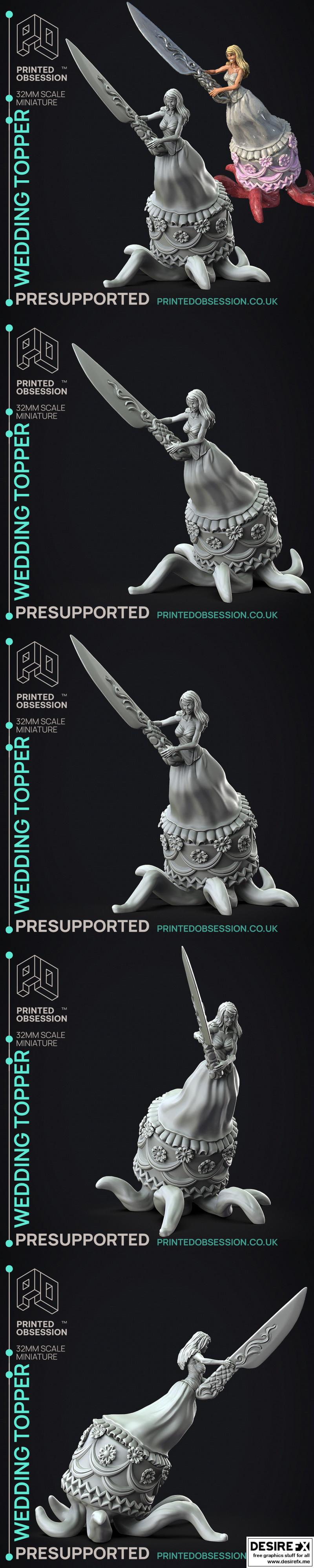 3D打印模型：动漫角色婚礼装饰|Wedding Topper – 3D Print Model