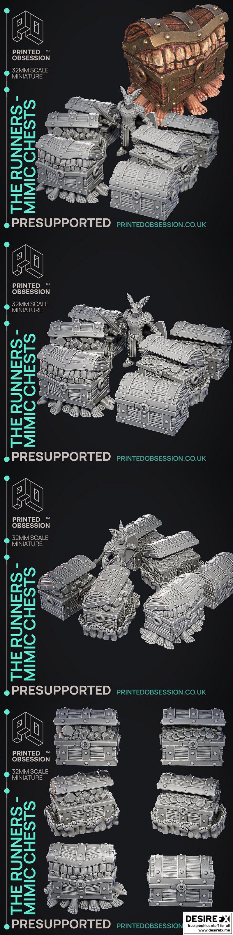 跑者系列 - 模拟胸甲 - 3D打印模型|The Runners – Mimic Chests – 3D Print Model