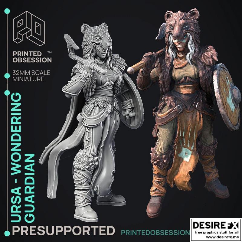乌萨——惊奇守护者 3D打印模型|Ursa – Wondering Guardian – 3D Print Model