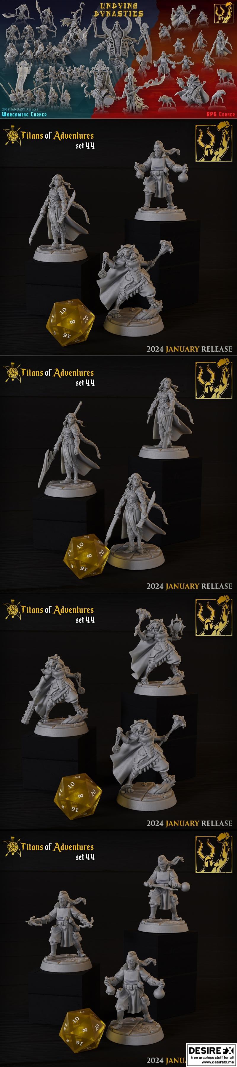 Titan-Forge迷你模型 — 《不灭王朝》第一卷 3D打印模型|Titan-Forge Miniatures – Undying Dynasties vol1 January 2024 – 3D Print Model STL