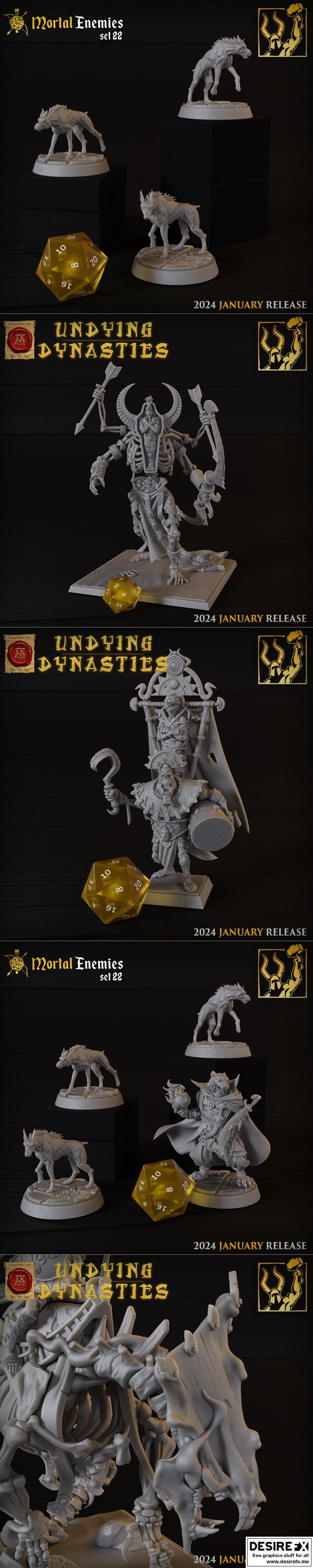 Titan-Forge迷你模型 — 《不灭王朝》第一卷 3D打印模型|Titan-Forge Miniatures – Undying Dynasties vol1 January 2024 – 3D Print Model STL