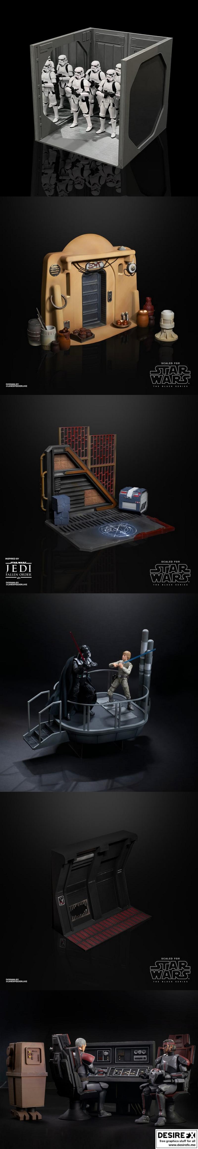 星球大战 3D打印场景模型|Star Wars Diorama, Terrains, Scenery, Environments – 3D Print Model