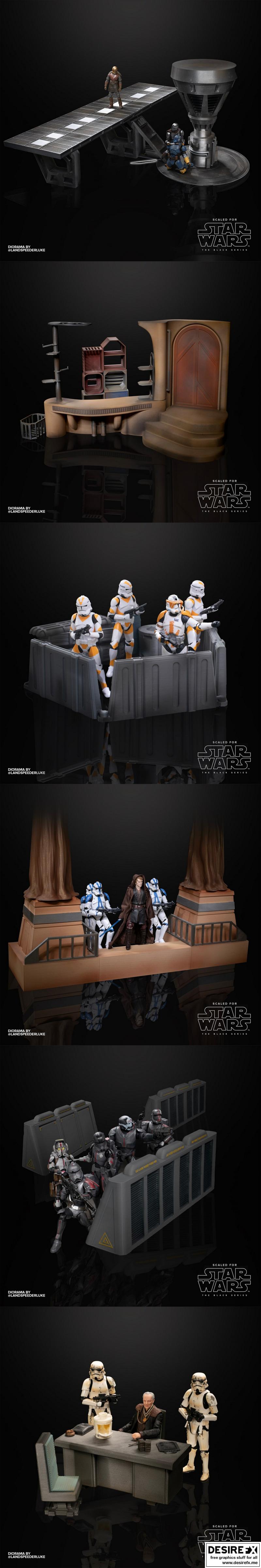 星球大战 3D打印场景模型|Star Wars Diorama, Terrains, Scenery, Environments – 3D Print Model